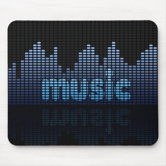 Digital Equalizer Music Wave Wall Muismat (Voorkant)