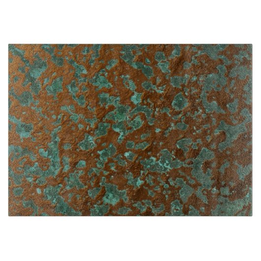 Digital Faux Copper Patina Printed Pattern Snijplank (Voorkant)