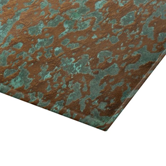 Digital Faux Copper Patina Printed Pattern Snijplank (Hoek)