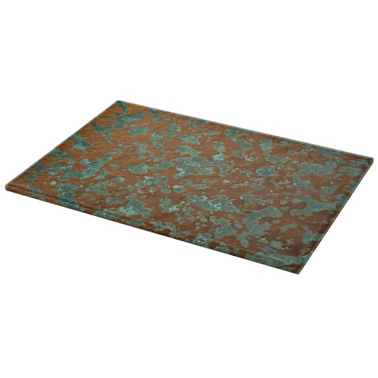 Digital Faux Copper Patina Printed Pattern Snijplank (Hoek)