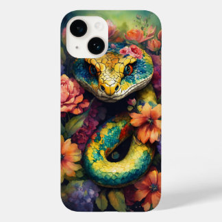 Digital Galaks Snake afbeelding Bast iPhone hoesje