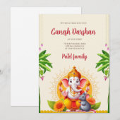 Digital Ganpati invite les invitations de Ganesh p (Devant / Derrière)
