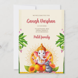 Digital Ganpati invite les invitations de Ganesh p