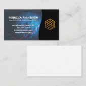 Digital Globe | Modern gouden bedrijfslogo Visitekaartje (Voorkant / Achterkant)