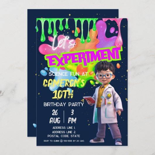 Digital Glow Science STEM-experiment downloadbaar Kaart (Voorkant / Achterkant)