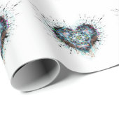 Digital Heart Sacred Geometry Heart Design  Cadeaupapier (Rol Hoek)