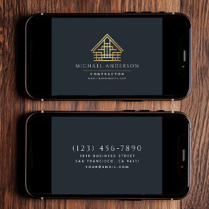 Digital Home Bouw Blauw Bedrijf Kaart