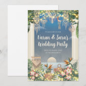 Digital Indian Cocktail Party uitnodiging Indiaas (Voorkant / Achterkant)