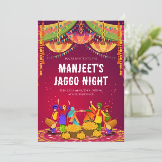 Digital Jaggo nodigt uit Jago uitnodiging, Jago ui Kaart (Staand voorkant)