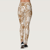 Digital Light Brown Pixelated Little Squares Leggings (Achterkant)