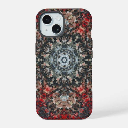 Digital Mandala rouge et blanc (Verso)