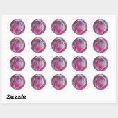 Digital Marble Soap Bubble Ronde Sticker (Vel)