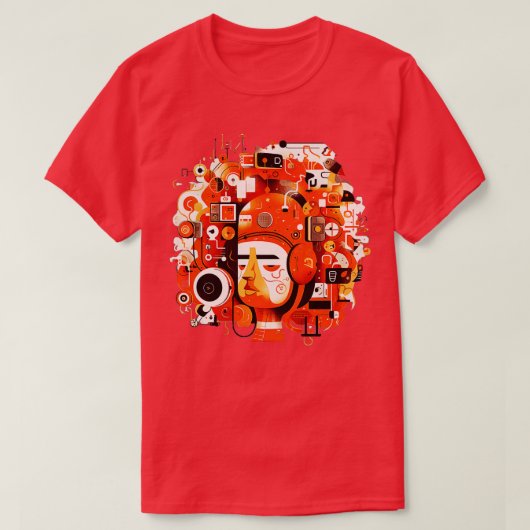 Digital Mind Een levendige en speelse illustratie T-shirt (Design voorkant)