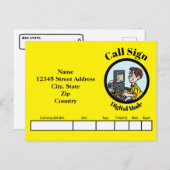 Digital Mode Ham Radio QSL-Kaart Briefkaart (Voorkant / Achterkant)