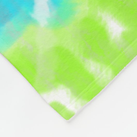 Digital Neon Tie Dye Fleece Deken (Hoek)