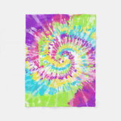 Digital Neon Tie Dye Fleece Deken (Voorkant)