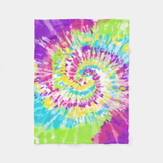 Digital Neon Tie Dye Fleece Deken (Voorkant)