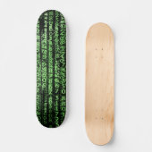 Digital Nerd Neo Pattern Futuristic Skateboard (Voorkant)