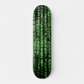 Digital Nerd Neo Pattern Futuristic Skateboard (Voorkant)