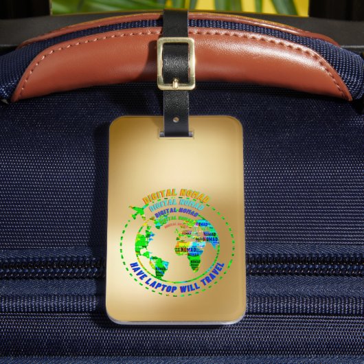 Digital Nomad Luggage Tag Bagagelabel (Voorkant Insitu 2)
