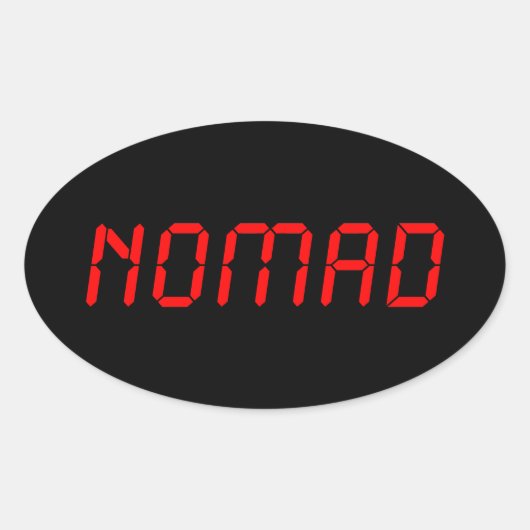 DIGITAL NOMAD OVALE STICKER (Voorkant)