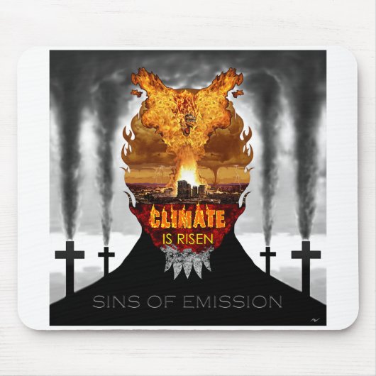 Digital painting about climate change. muismat (Voorkant)