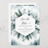 Digital Pine Mountain Wedding Save The Date (Voorkant / Achterkant)