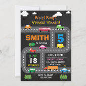 Digital Printable Transport Invitation d'anniversa (Devant)