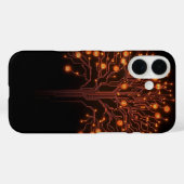 Digital Roots: The Luminous Circuitry Tree Case-Mate iPhone Case (Achterkant (horizontaal))