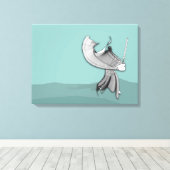 Digital Samurai Canvas Afdruk (Insitu (Houten vloer))