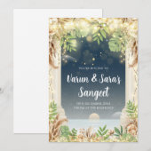 Digital Sangeet invite des invitations de réceptio (Devant / Derrière)