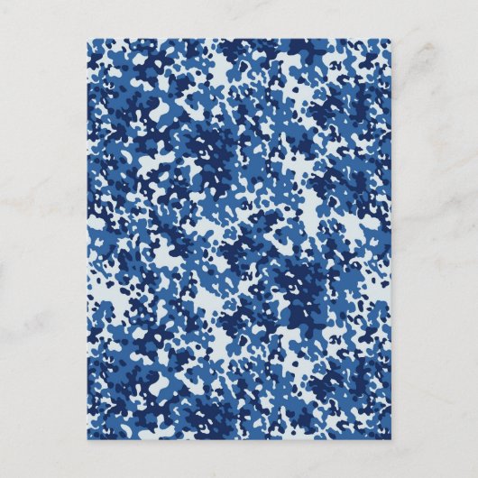 Digital Sky Blue Camouflage - met wit Briefkaart (Voorkant)