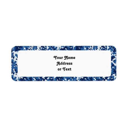 Digital Sky Blue Camouflage - met wit Etiket (Voorkant)