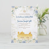 Digital Sri Sukhmani Sahib path invitation Kaart (Staand voorkant)