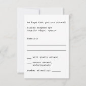 Digital Style, Nerdy "R.S.V.P." Kaart (Achterkant)