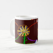 Digital Sunflower Impressionist Art Mug Koffiemok (Voorkant links)
