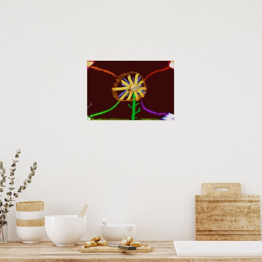 Digital Sunflower Poster (Cuisine)