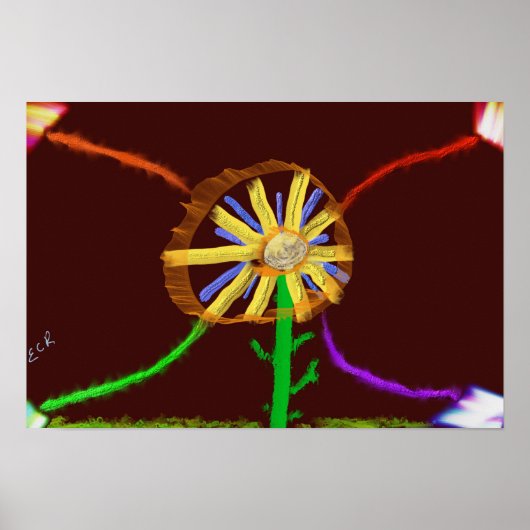 Digital Sunflower Poster (Devant)