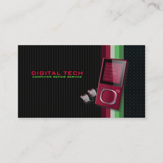 Digital Tech. Cartes de visite (Devant)