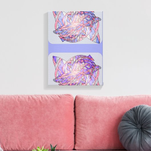 Digital Tentacles Abstract Modern Art Print (Insitu (Woonkamer))