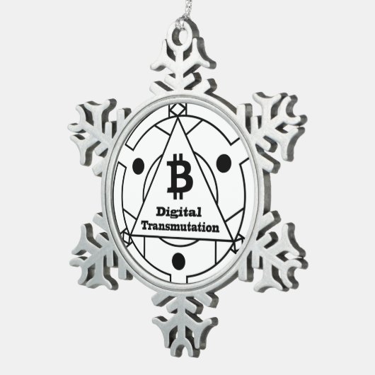 Digital Transmutation Alchemy Tin Sneeuwvlok Ornament (Rechts)