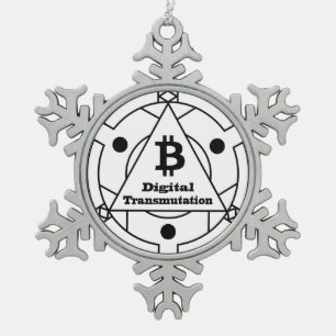 Digital Transmutation Alchemy Tin Sneeuwvlok Ornament