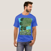 DIGITAL TREE AND DAISIES ART T-SHIRT (Voorkant volledig)