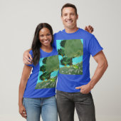 DIGITAL TREE AND DAISIES ART T-SHIRT (Unisex)