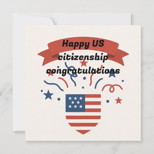 Digital U.S. Citizenship Felicitaties Kaart (Voorkant)