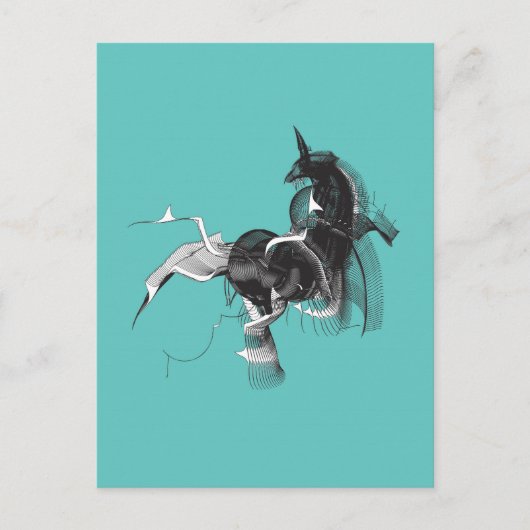 Digital Unicorn Briefkaart (Voorkant)