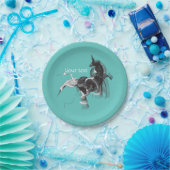 Digital Unicorn Papieren Bordje (Feest)