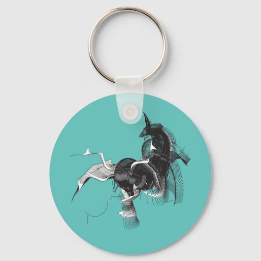 Digital Unicorn Sleutelhanger (Voorkant)