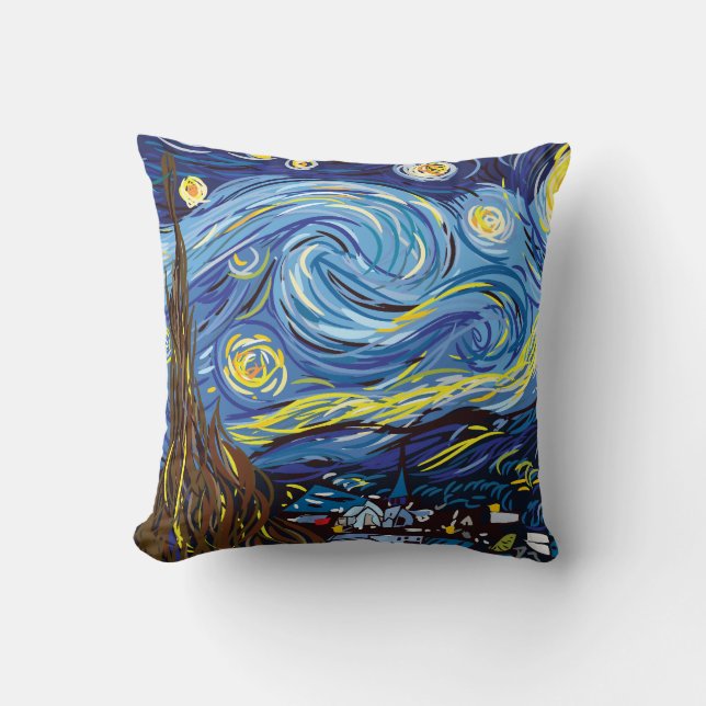 Digital Van Gogh Sierkussen (Voorkant)