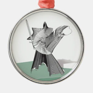 Digital Warrior Metalen Ornament